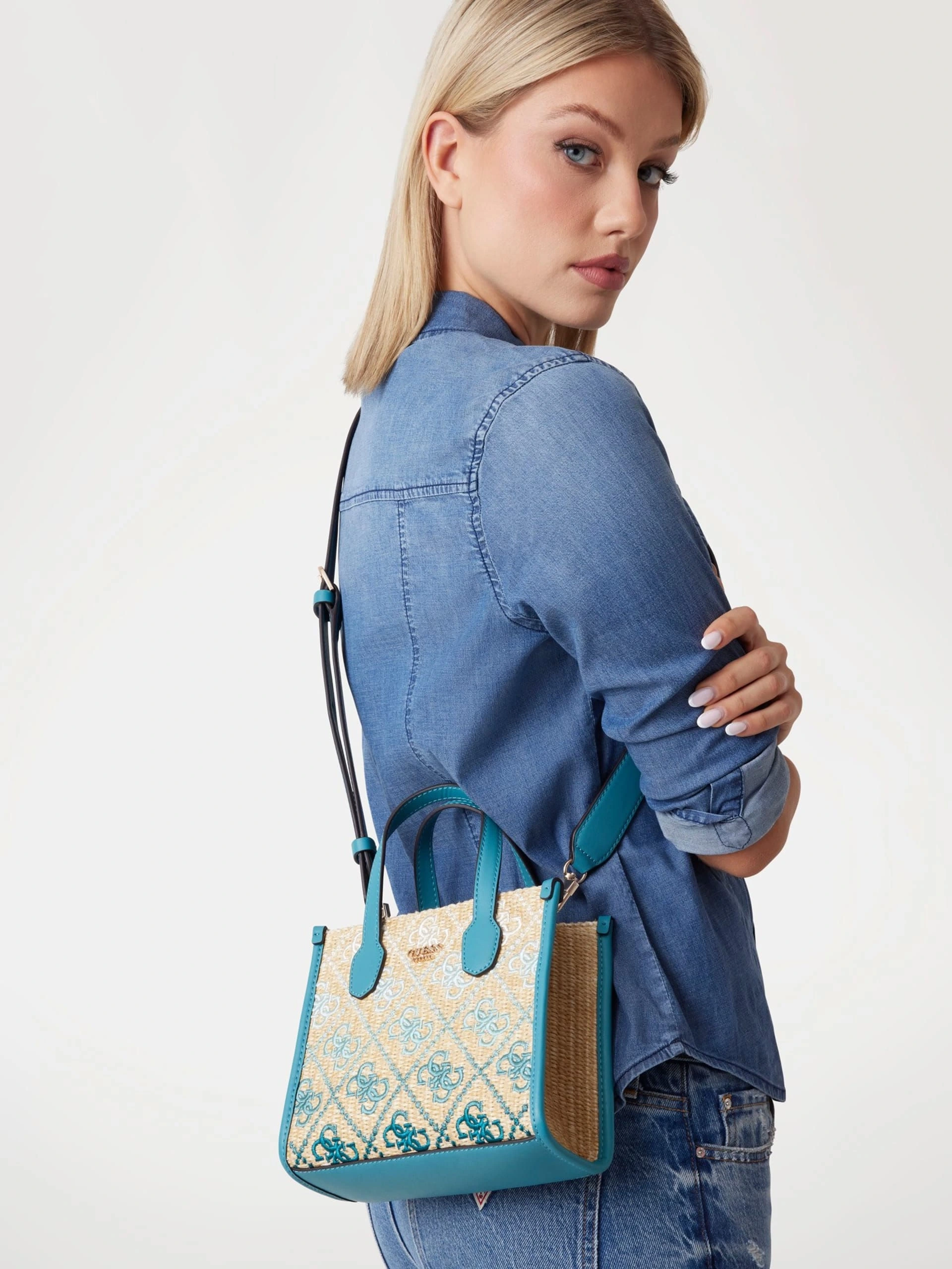 Guess Kadın Silvana İki Bölmeli Mini Tote Çant