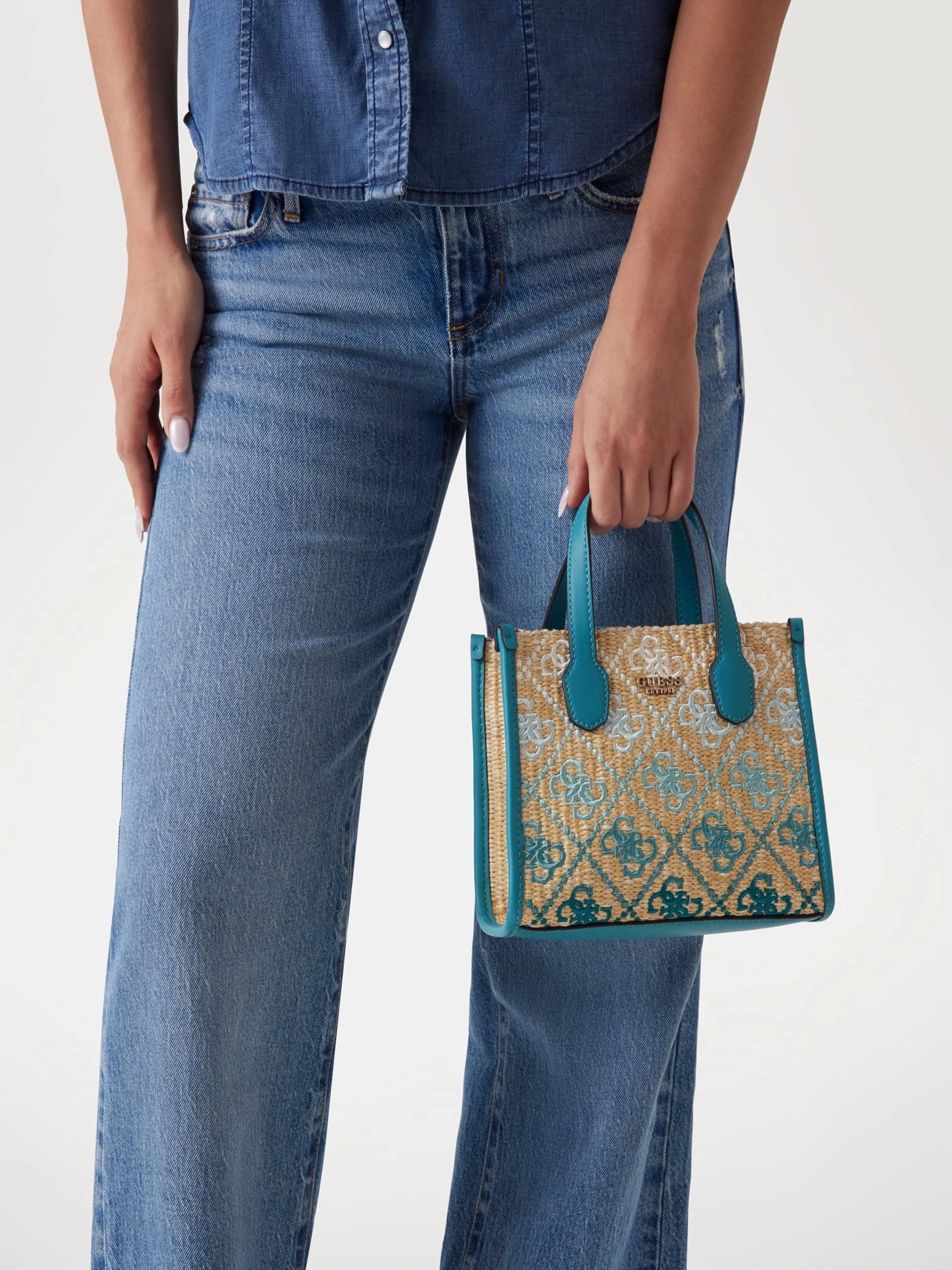 Guess Kadın Silvana İki Bölmeli Mini Tote Çant