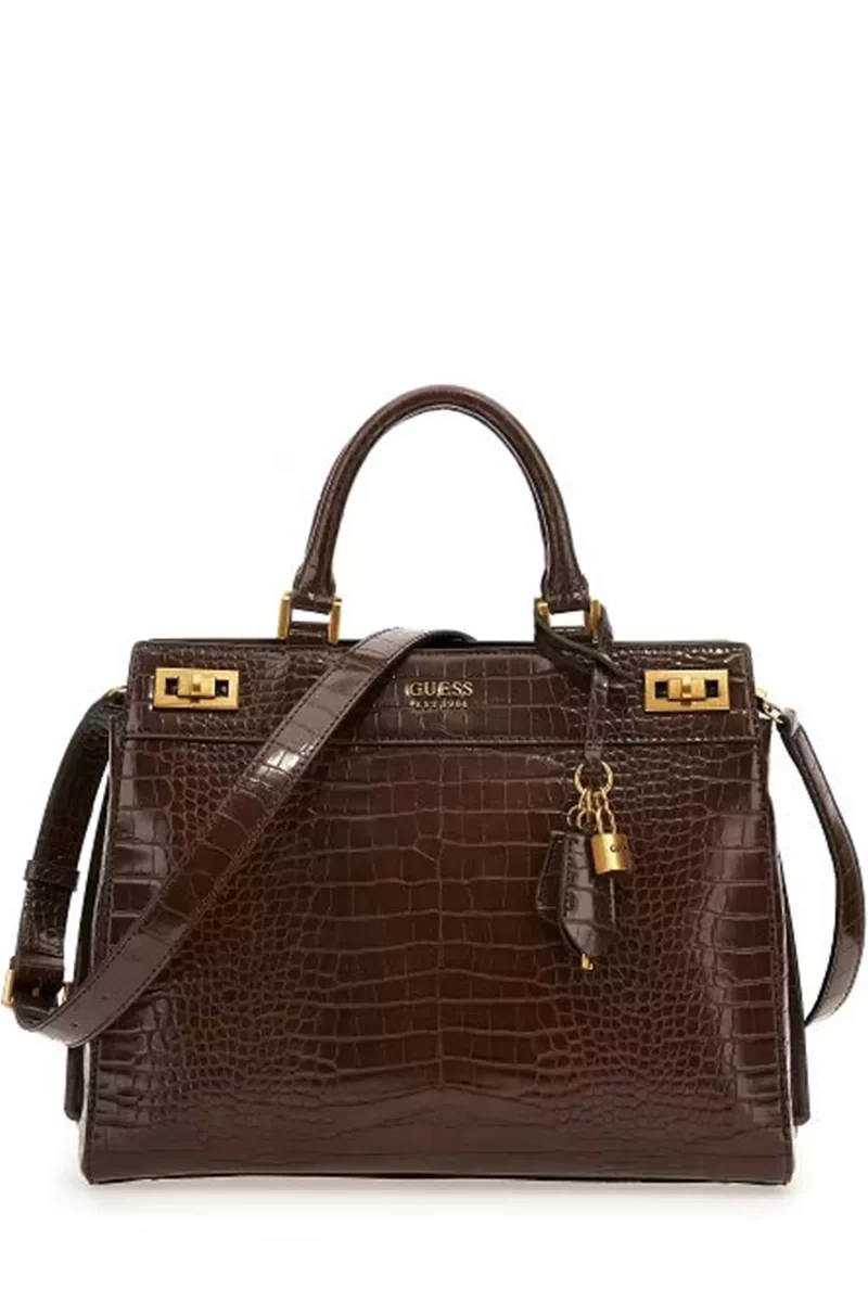Guess   Katey Croc Lrg Luxur Çanta Kadın