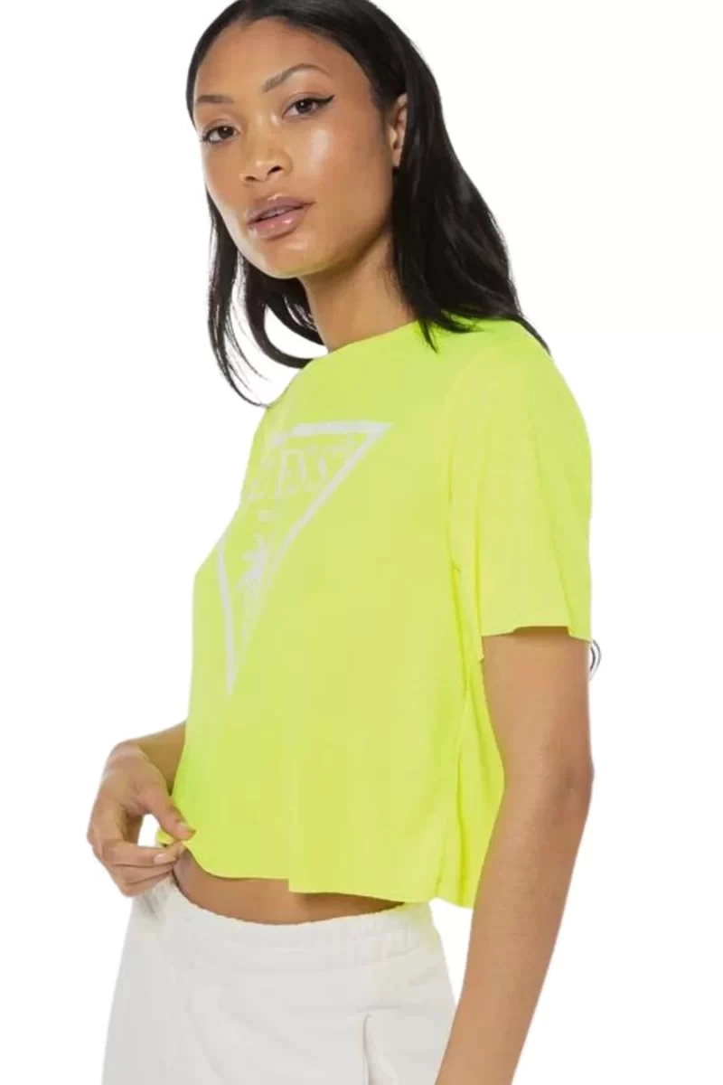 Guess  Logolu Sarı T-Shirt