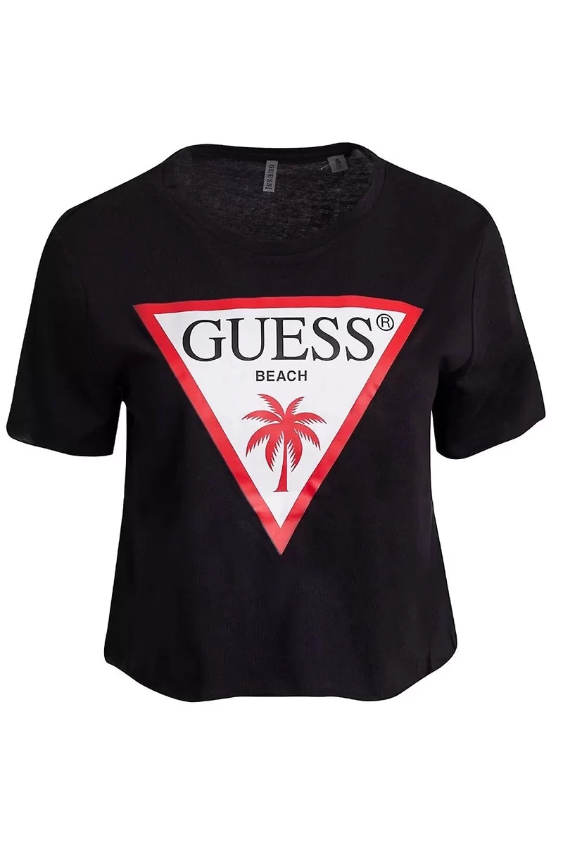 Guess Logolu Ss Cn Kadın Boxy Fıt T-Shirt