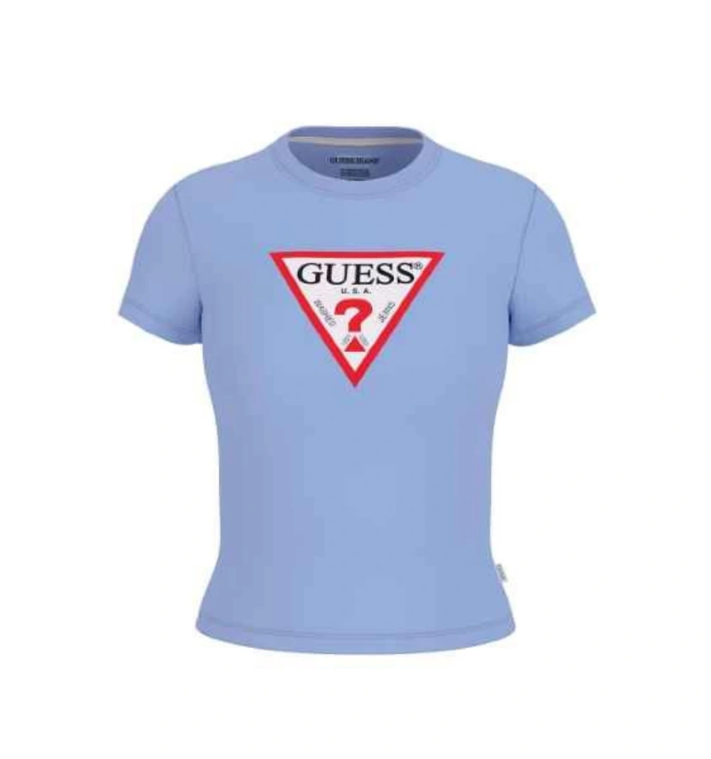 GUESS Mavi Mavi Slim Fit T-shirt Iconic Mid Organic Stretch
