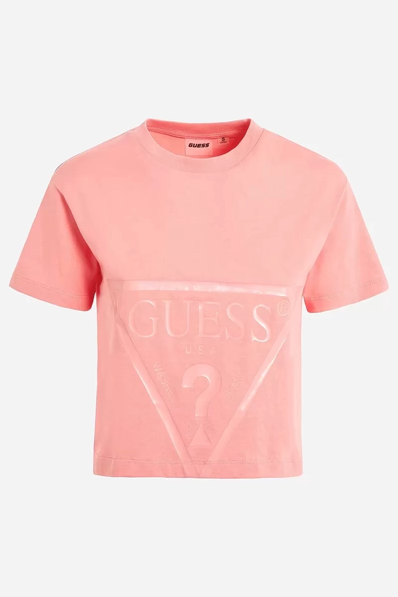 Guess Önde Logolu T-Shırt Pembe