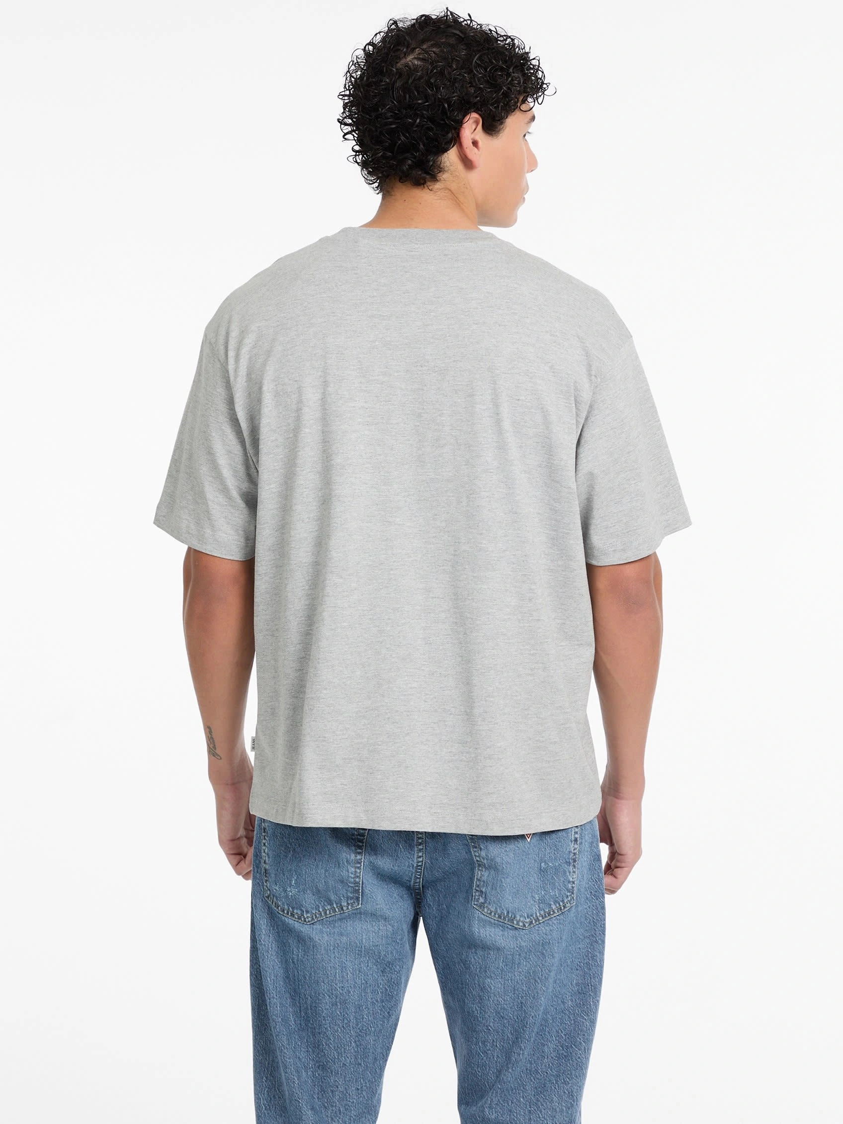 Guess Oversize Bej Erkek Tişört