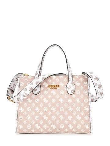 Guess  Silvana 2 Bölmeli Tote Çanta Gülağacı Logolu Çanta