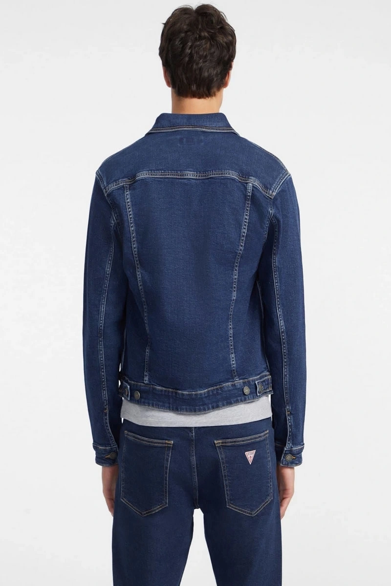Guess  Jeans Mavi  Erkek Slim Fit  Trucker Ceket