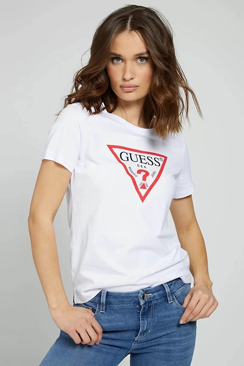 Guess Üçgen Logolu T-Shirt