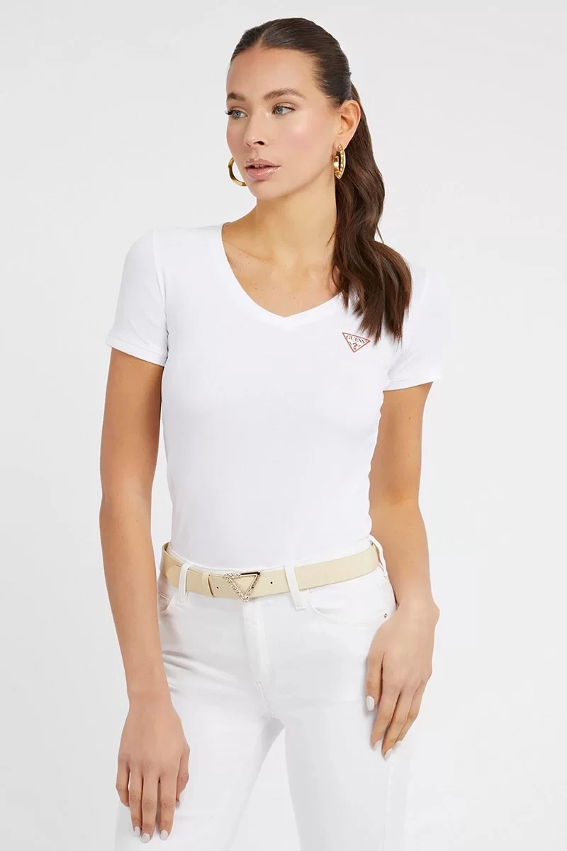Guess V Yakalı T-Shirt