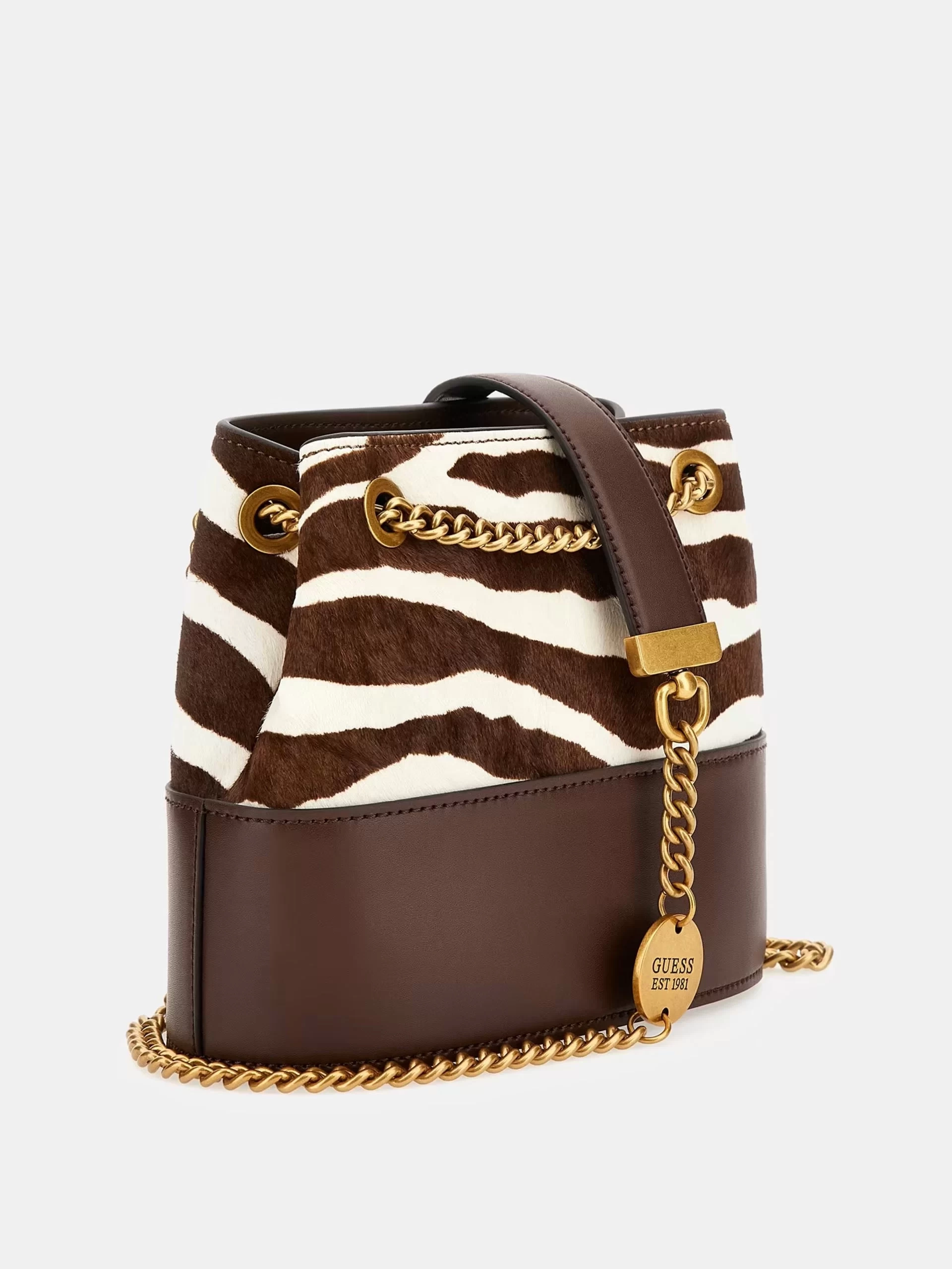 Guess Iseline Hakiki Deri Mini Kova Çanta