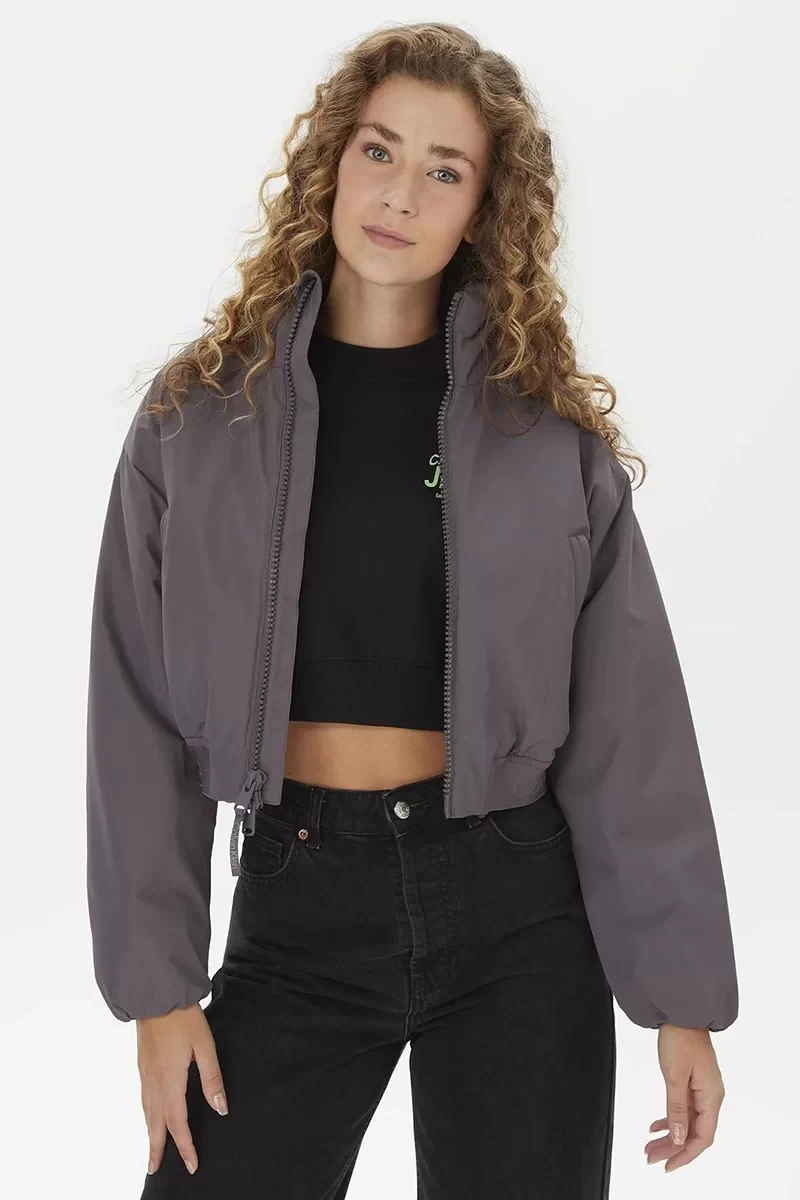 Calvin Klein Padded Kadın Gri Mont