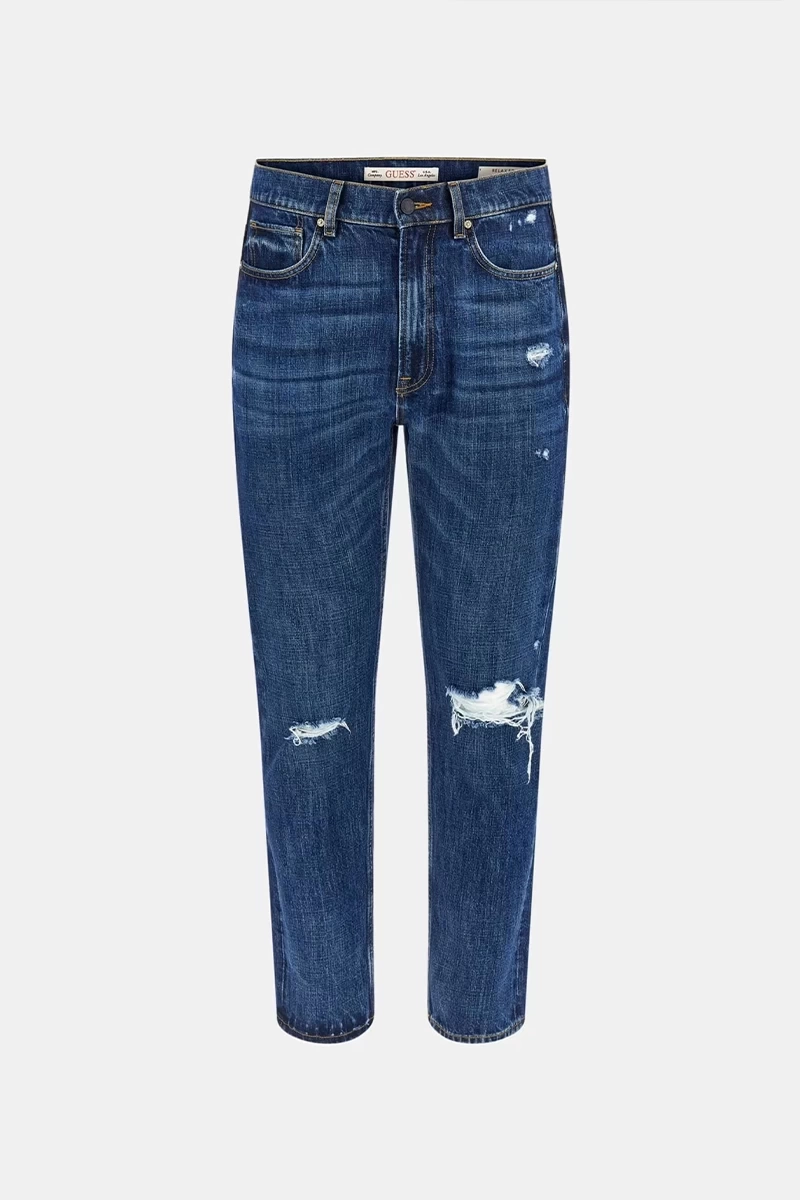 Guess Erkek Mavi Denim James Relaxed Jeans