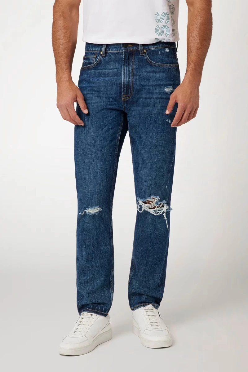 Guess Erkek Mavi Denim James Relaxed Jeans