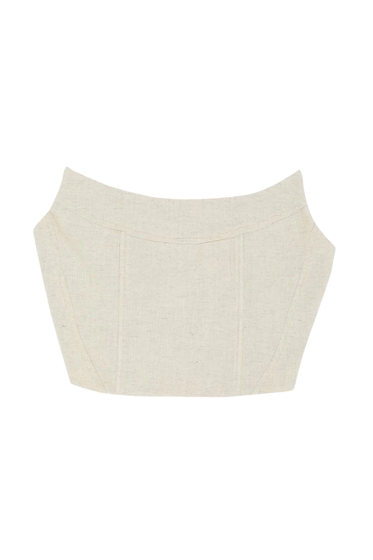 Korse Keten Top Bluz