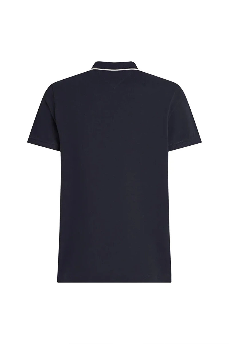 Tommy Hilfiger Nakışlı Logo Polo Yaka Lacivert T-shirt