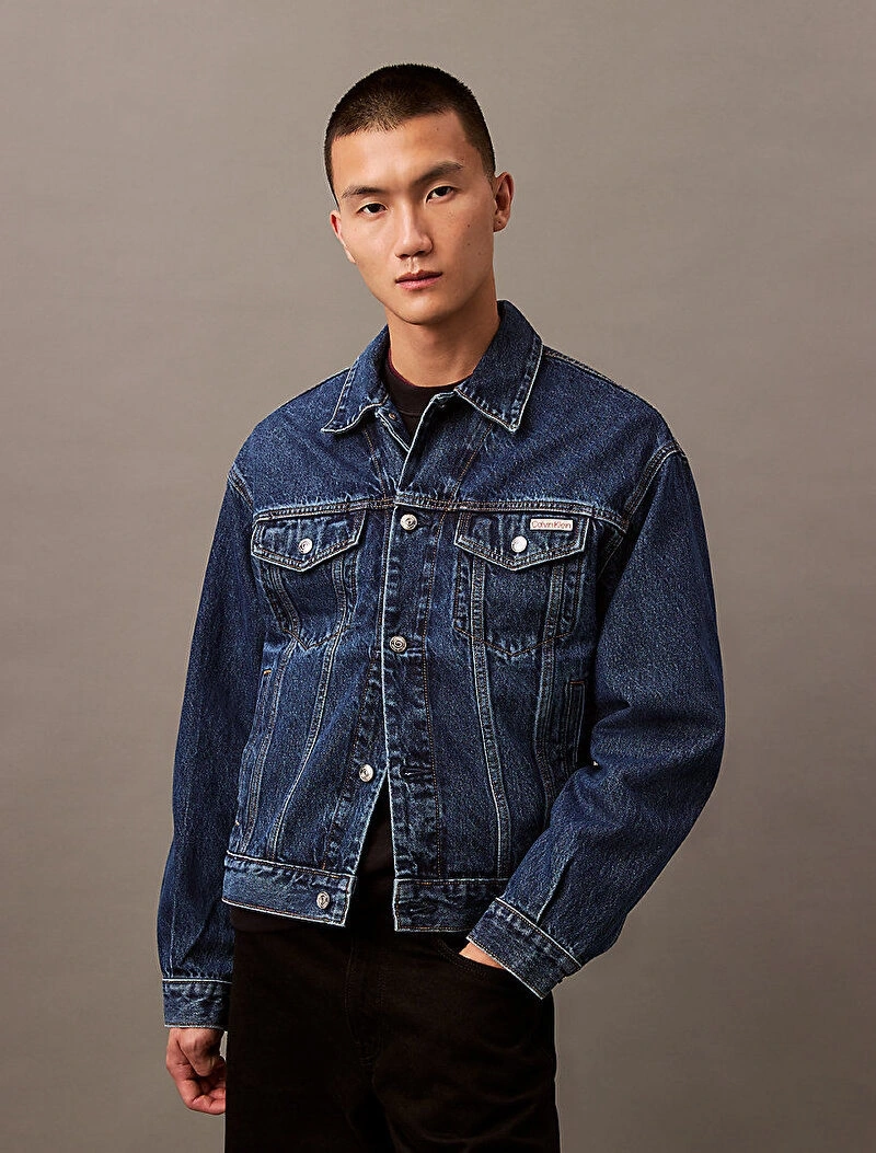 Calvin Klein Erkek  Pacifico Denim Mavi ceket