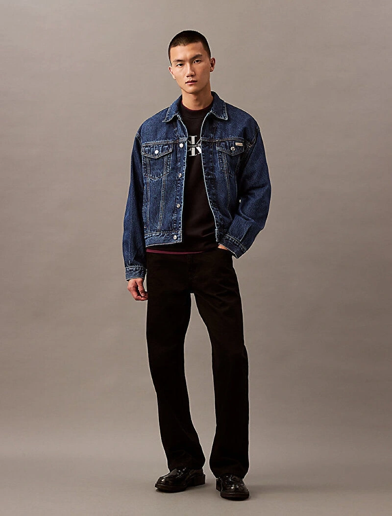 Calvin Klein Erkek  Pacifico Denim Mavi ceket