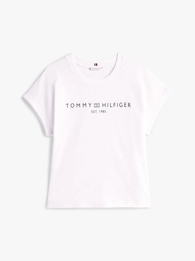 Tommy Hilfiger Kadın  Beyaz Relaxed Cap Sleeve T-Shirt
