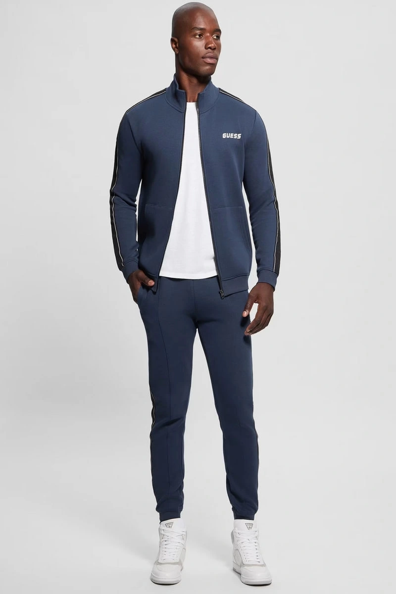 Guess Erkek Lacivert Yan Tarafı Logolu Eşofman Altı