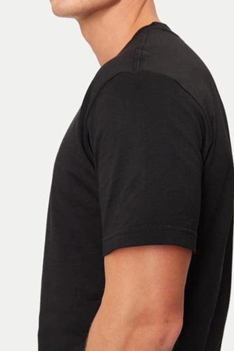 Calvin Klein Erkek Bisiket Yaka Siyah T-shirt