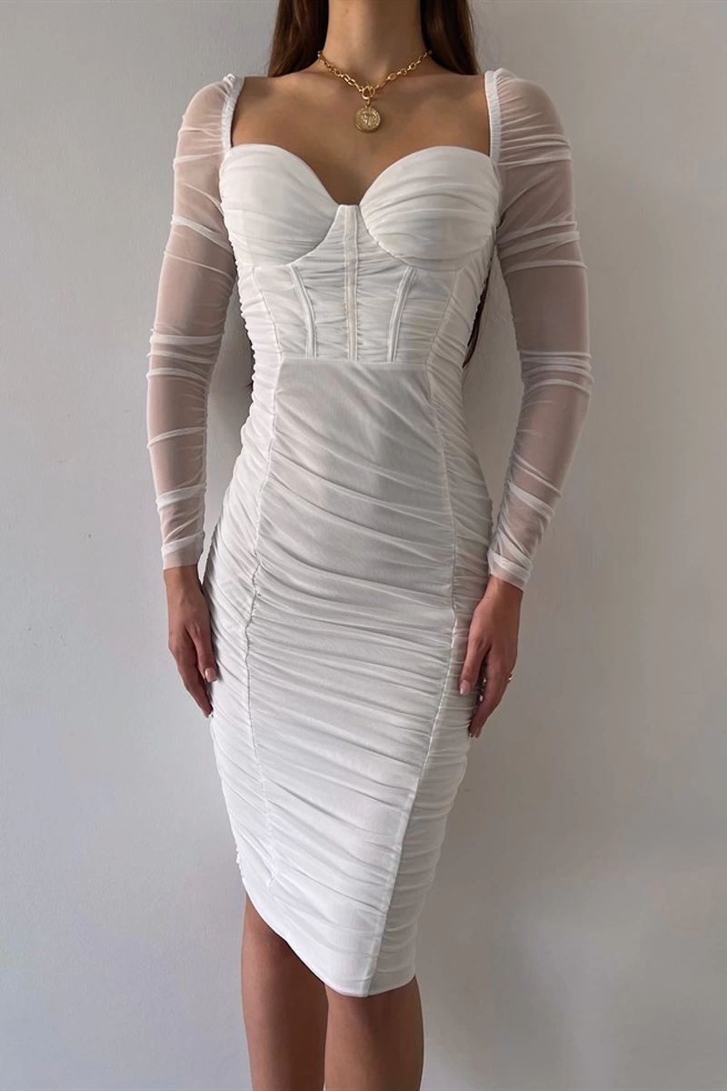 Mısscıx Beyaz Elbise