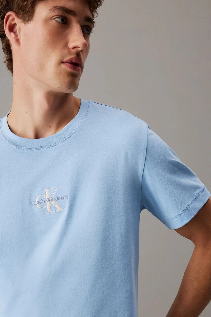 Calvin Klein Erkek Monogram Mavi T-shirt