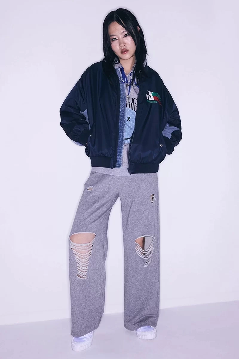 Twist  Denim Mix Bomber Mont