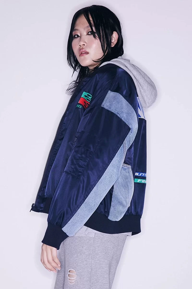 Twist  Denim Mix Bomber Mont