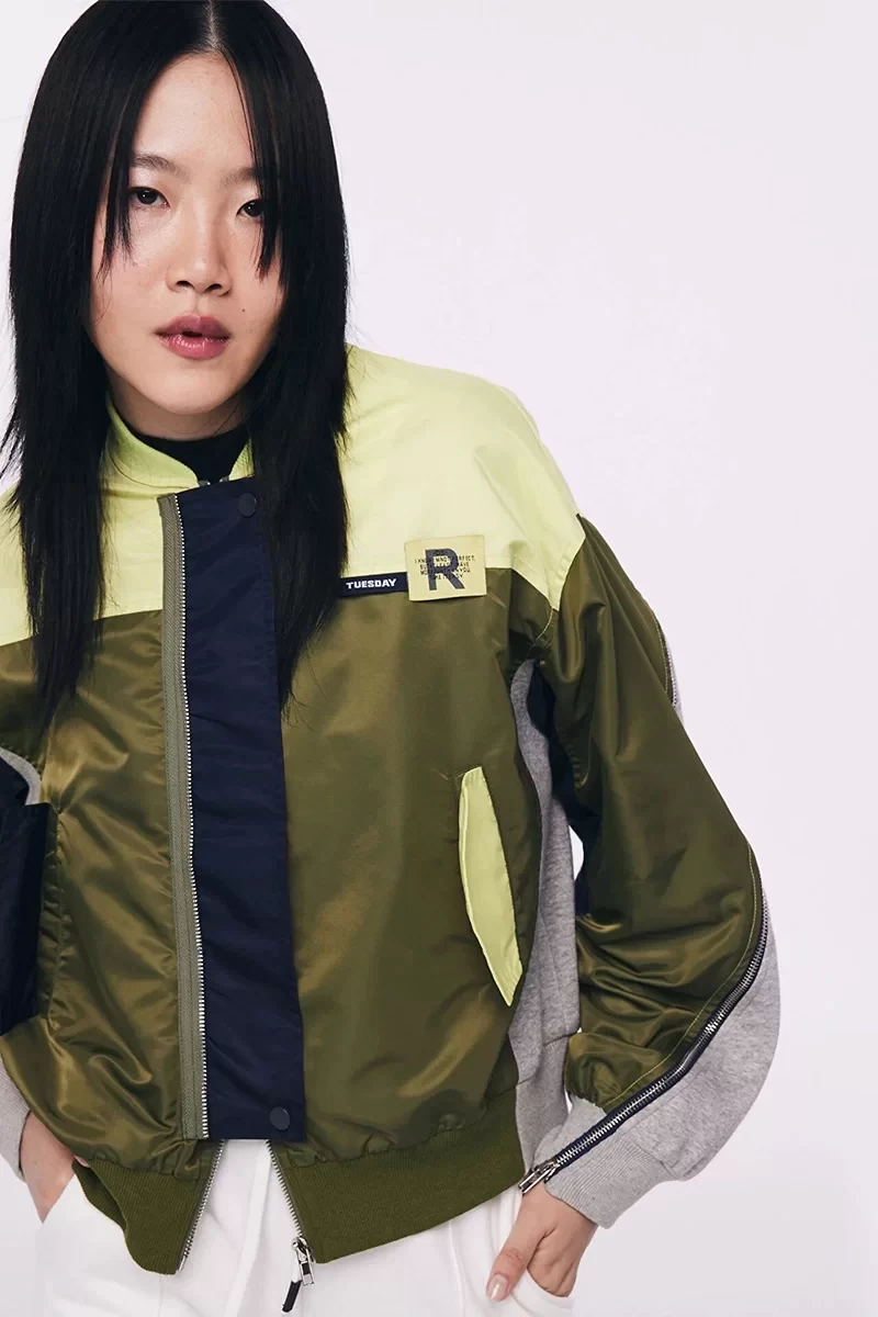 Twist ColorBlock Bomber Mont Kadın