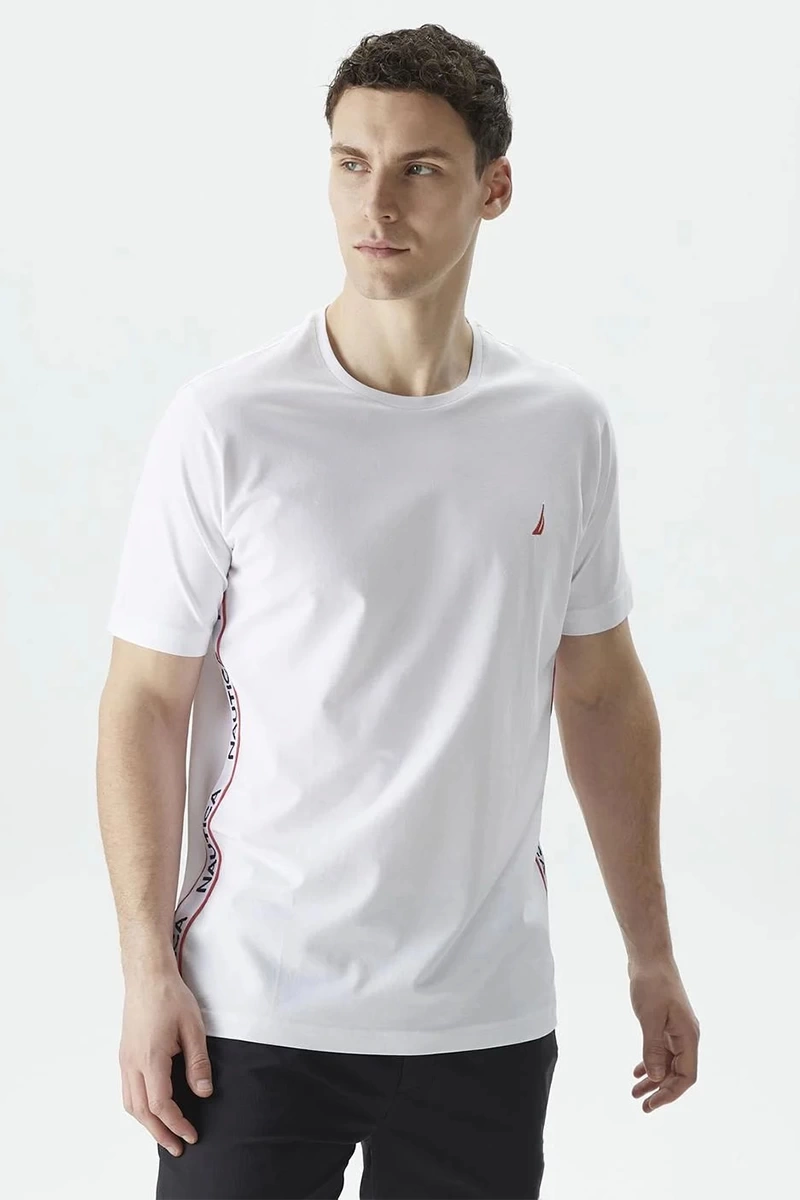 Nautıca  Erkek Beyaz Standart Fit Kısa Kollu T-Shirt