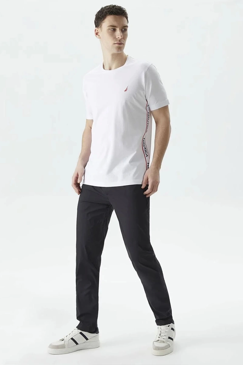 Nautıca  Erkek Beyaz Standart Fit Kısa Kollu T-Shirt