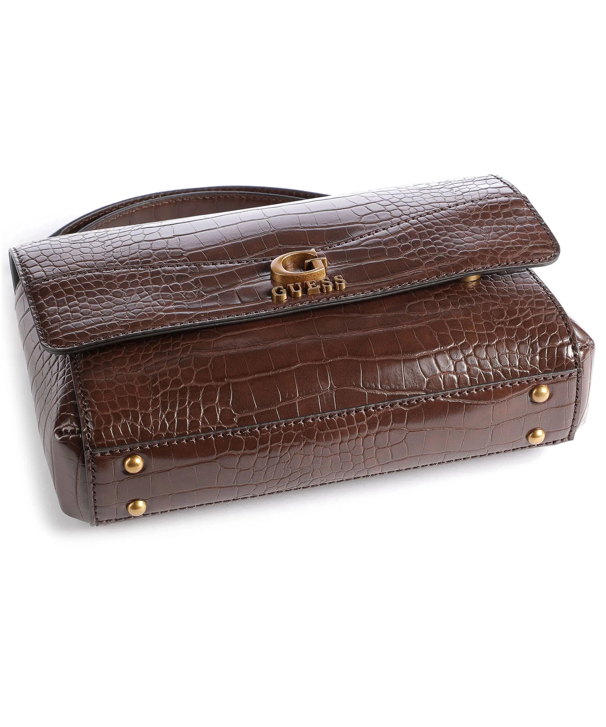 Nell Crossbody Çanta Sentetik Koyu Kahverengi
