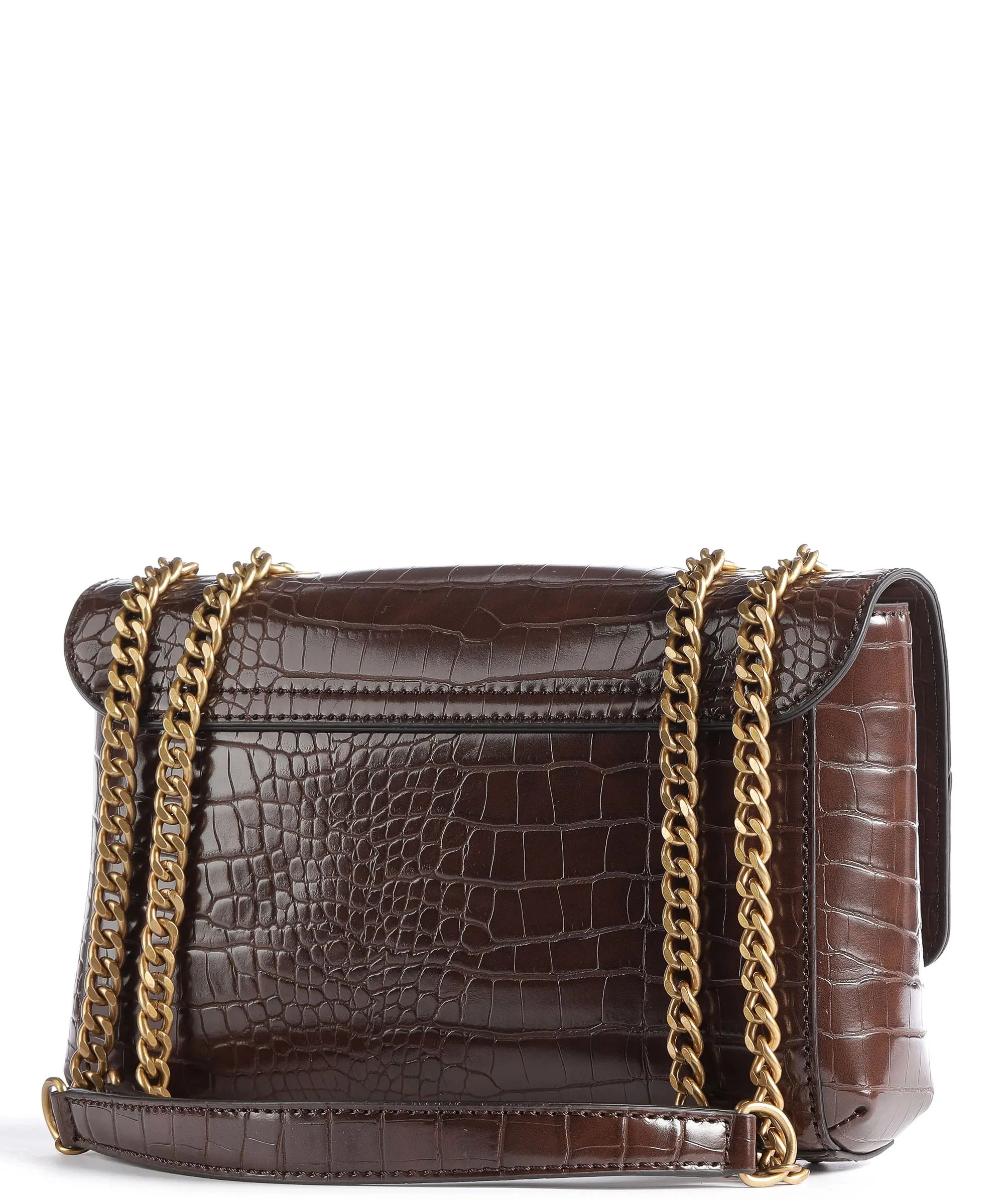 Nell Crossbody Çanta Sentetik Koyu Kahverengi