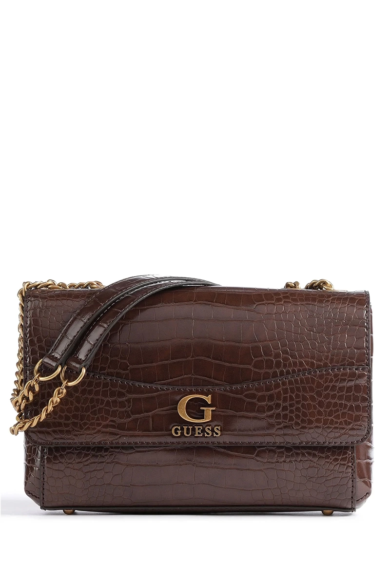 Nell Crossbody Çanta Sentetik Koyu Kahverengi