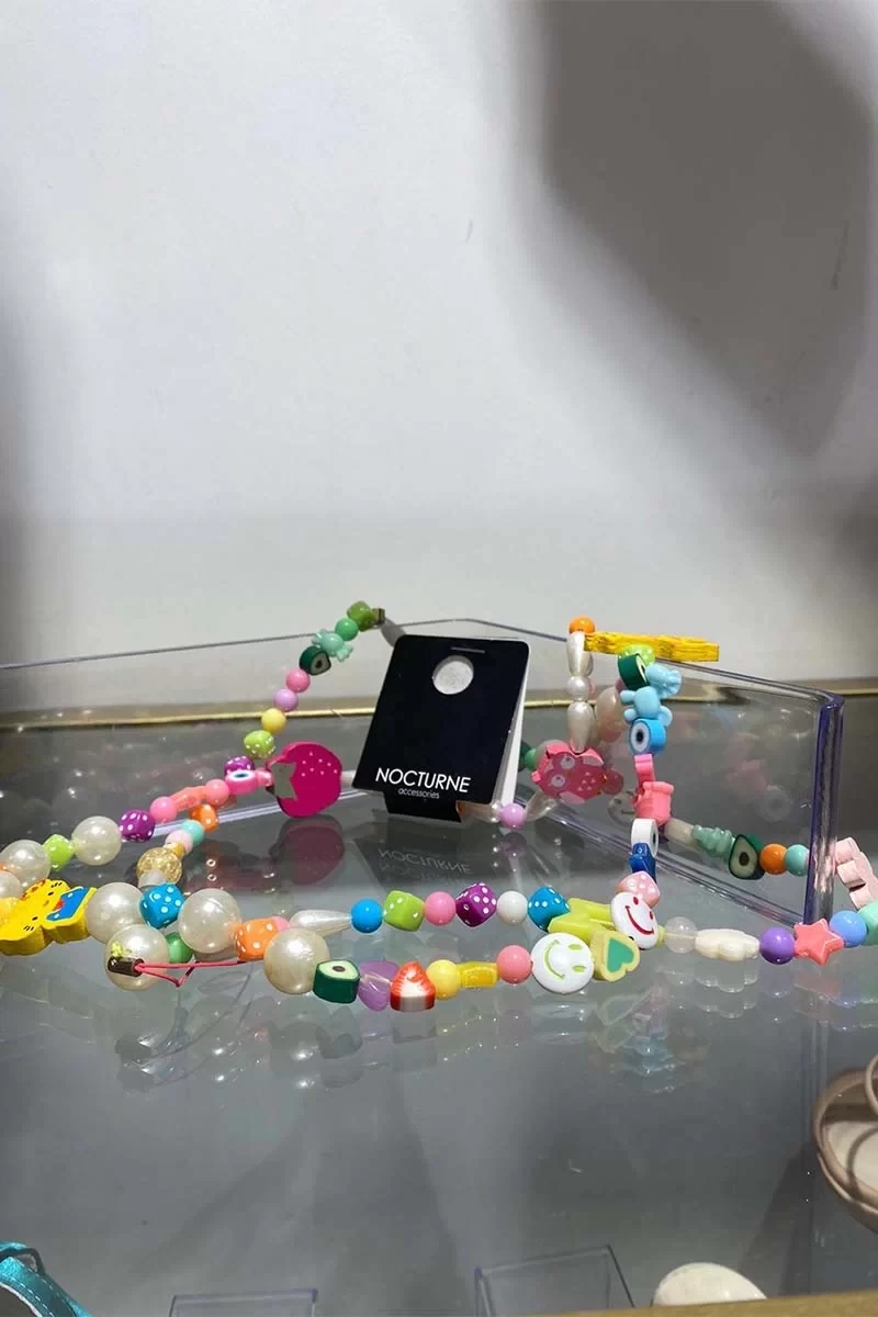 Nocturne Çok Renkli Uzun Telefon Charmı