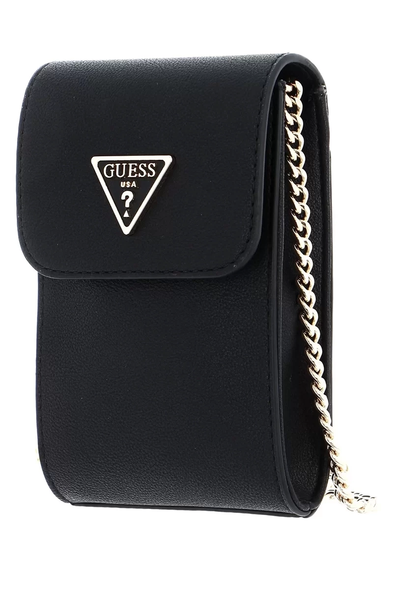Guess Noelle Flap Chit Sohbet Çantası Siyah