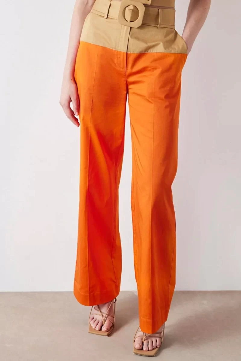 İpekyol Colorblock  Kuşaklı Pantolon