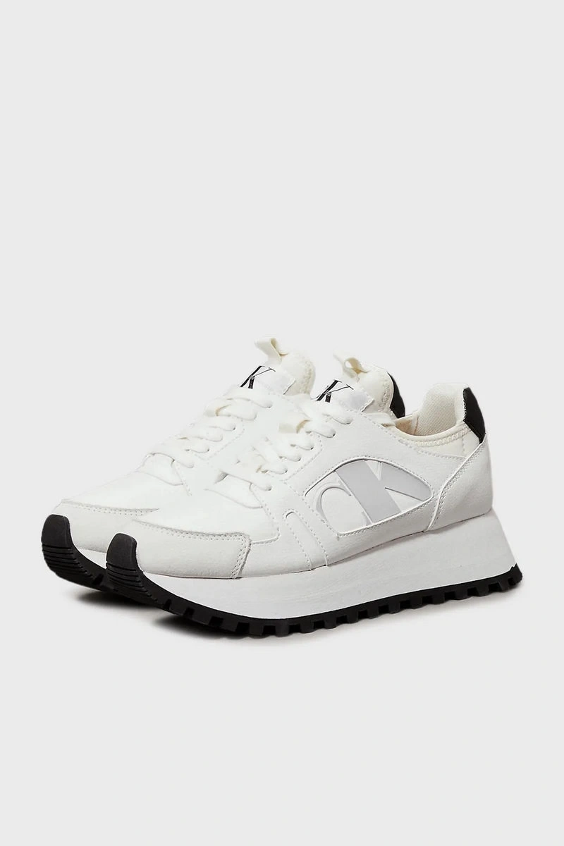 Calvin Klein  Kadın Platform Spor Taban Beyaz Sneaker