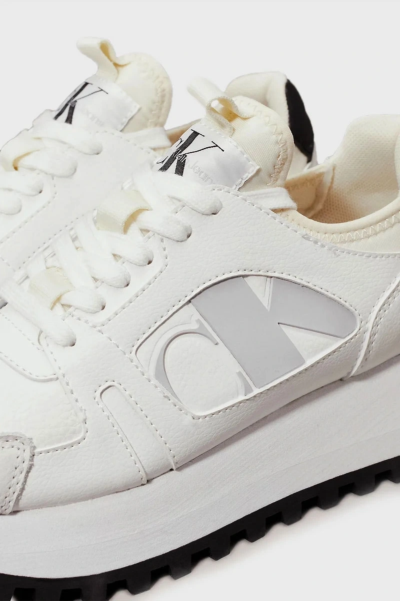 Calvin Klein  Kadın Platform Spor Taban Beyaz Sneaker
