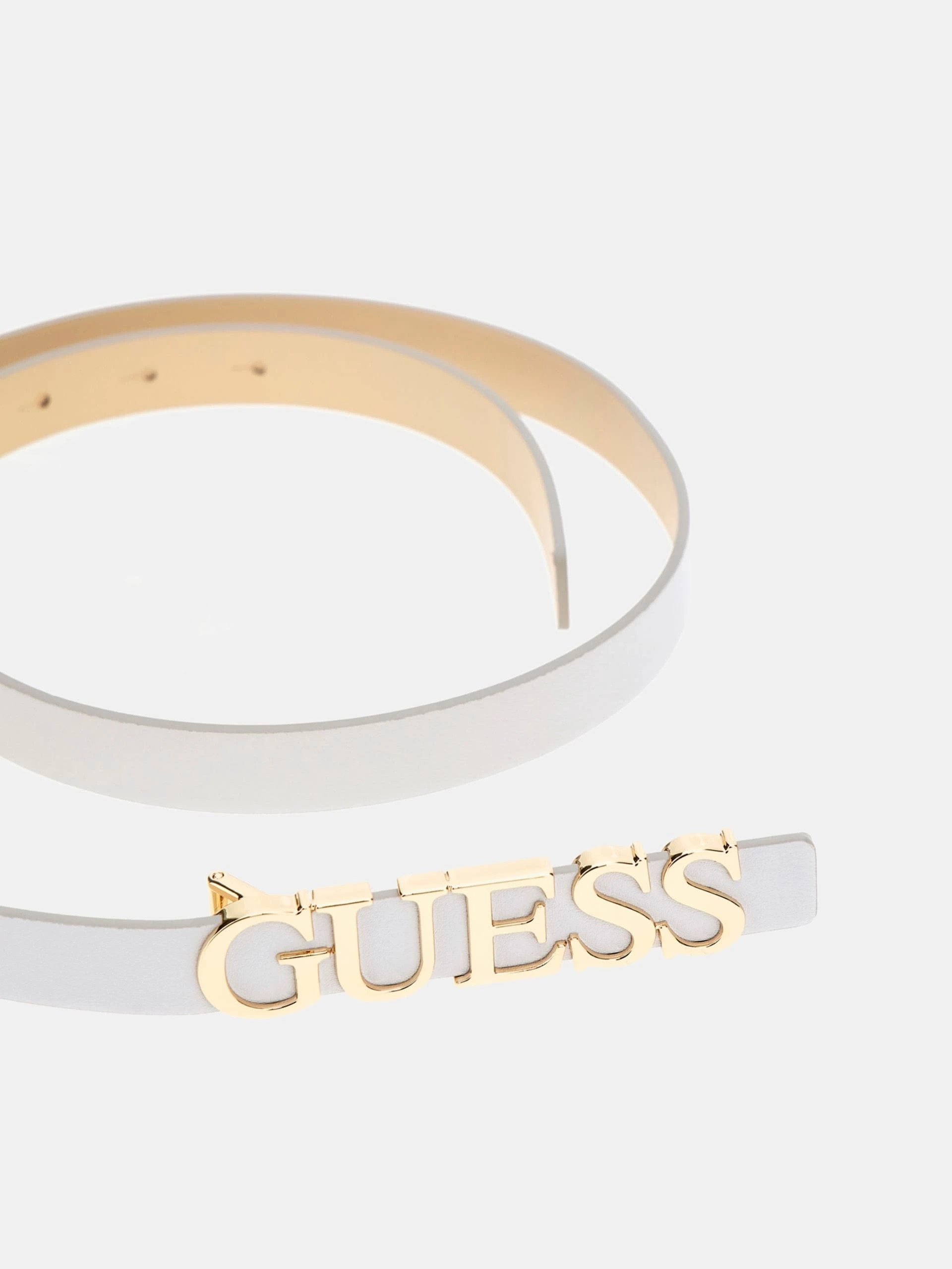 Guess Kadın Beyaz Sansa Sabit Pantolon Kemeri 35 mm