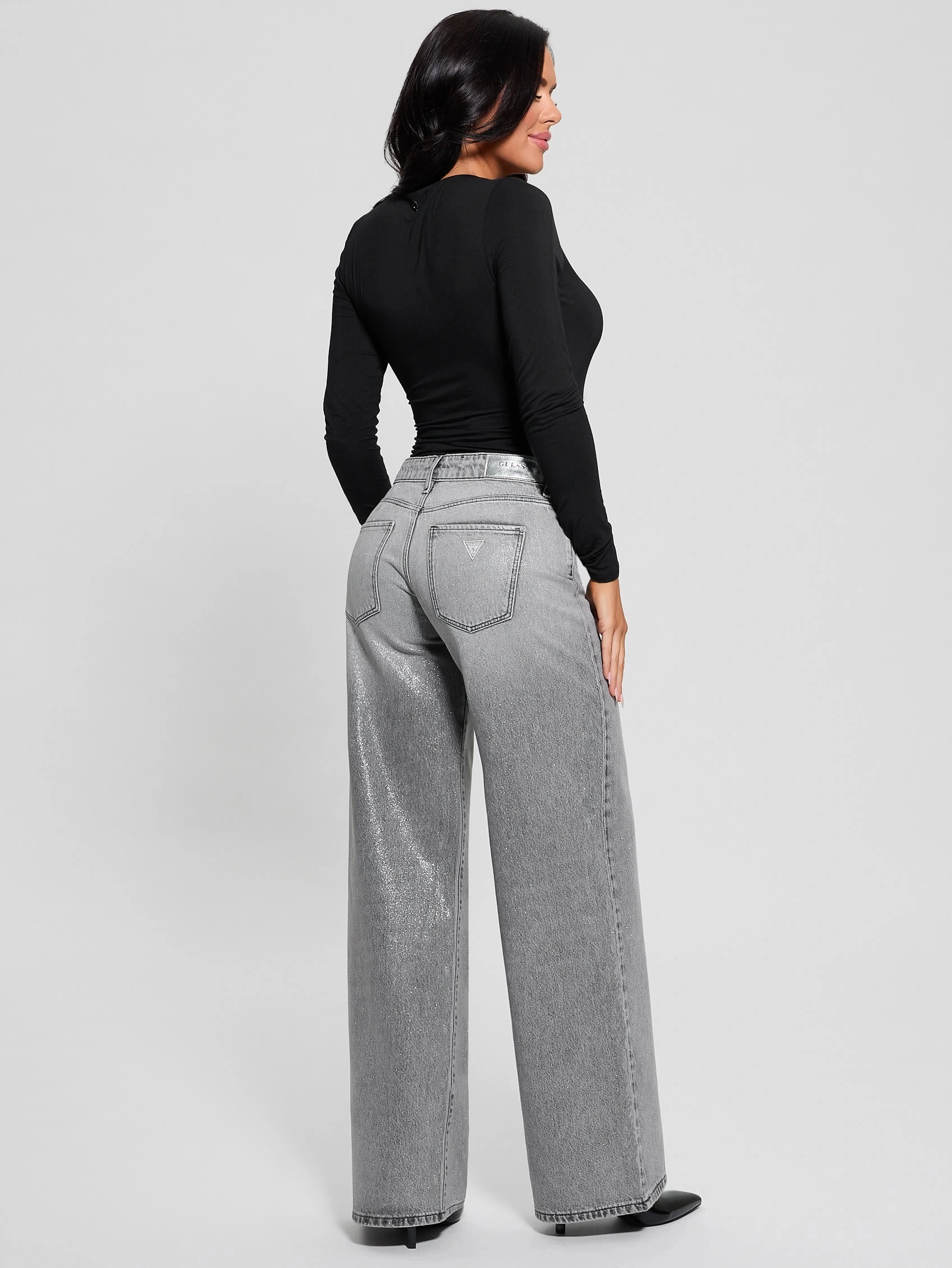 Guess Kadın PALAZZO Antrasit Jeans