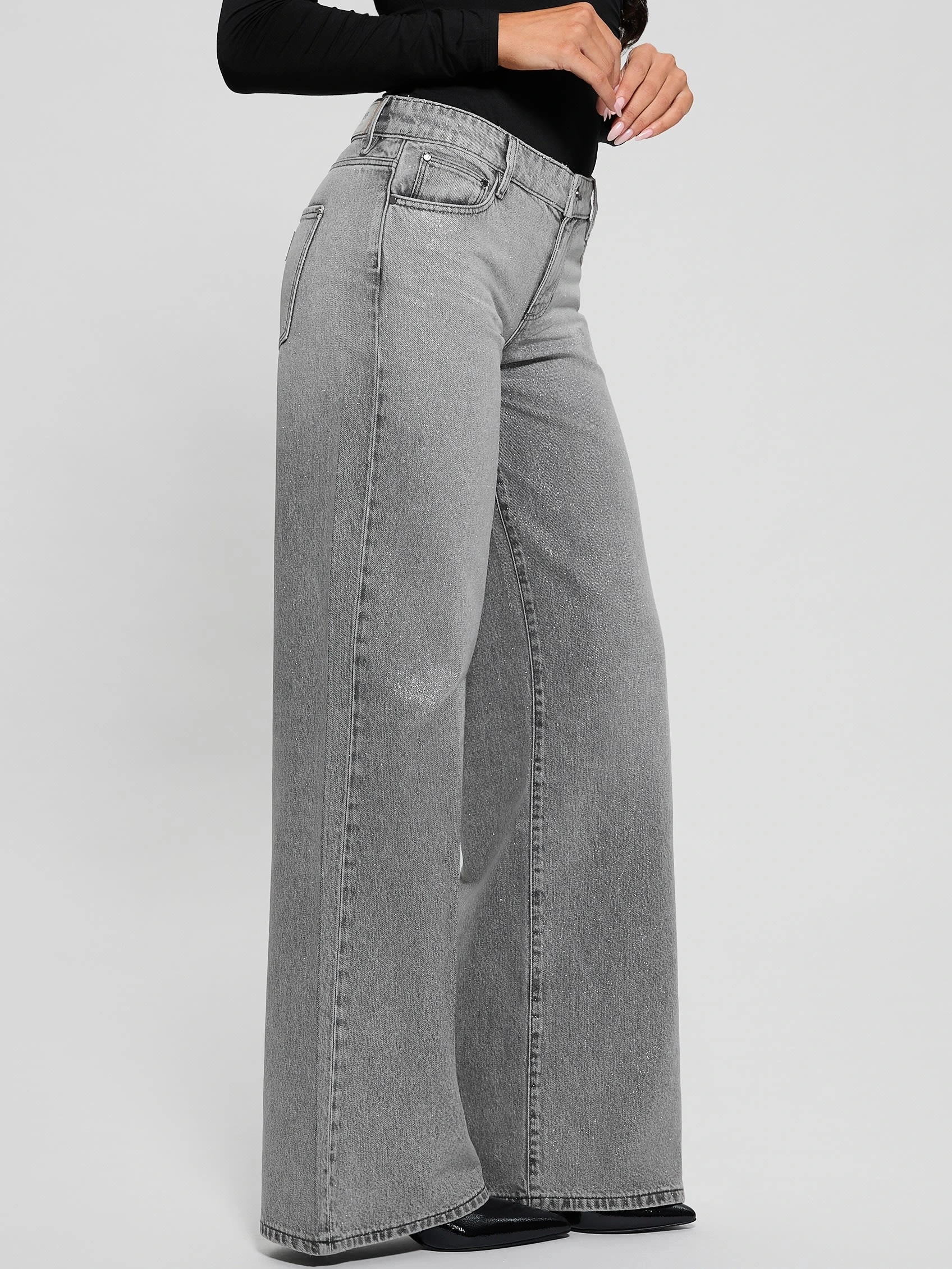 Guess Kadın PALAZZO Antrasit Jeans