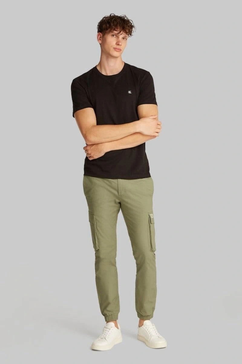 Calvin Klein Erkek Skinny Fit Kargo Yeşil Pantolon