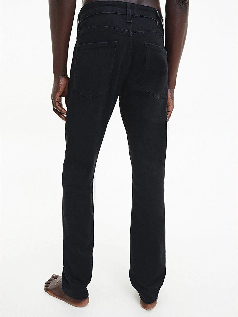 Calvin Klein Erkek Slim Fit Düz Paça Siyah Kot