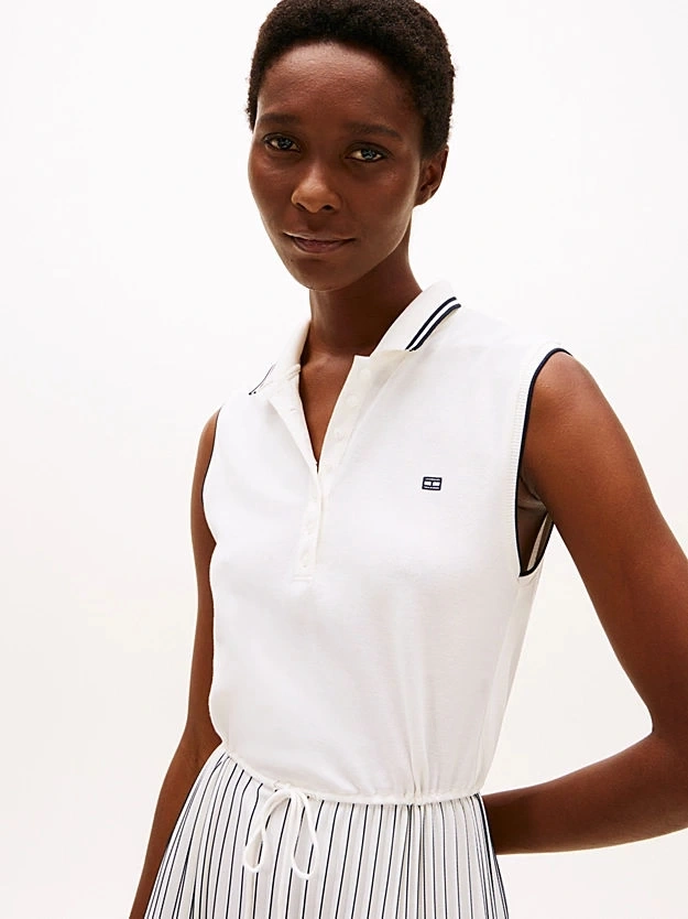 Tommy Hilfiger Kadın Pileli Spor Polo Elbise