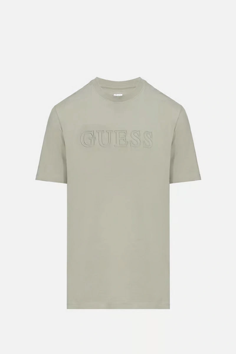 Guess Erkek Alphy Önü Logolu Yeşil T-Shirt