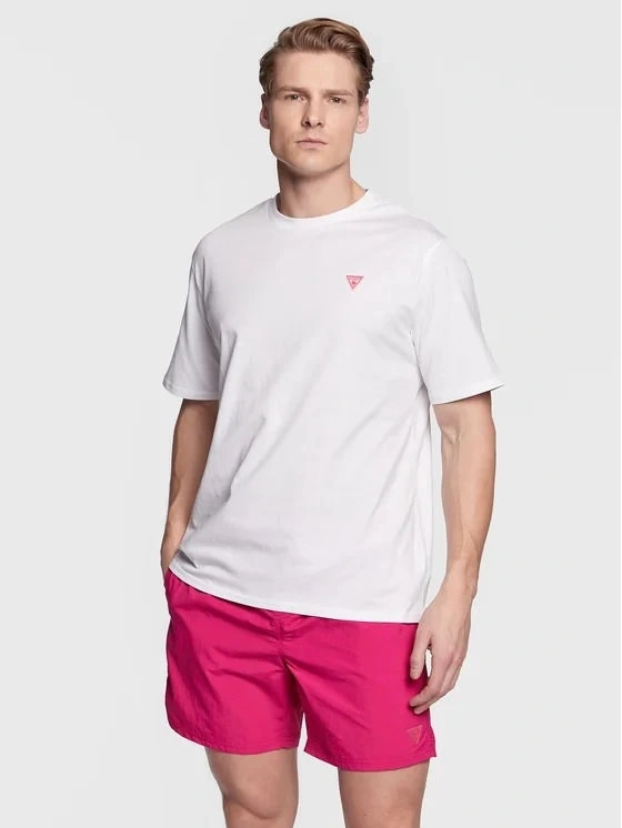 Guess Erkek Beyaz Basic Tişört