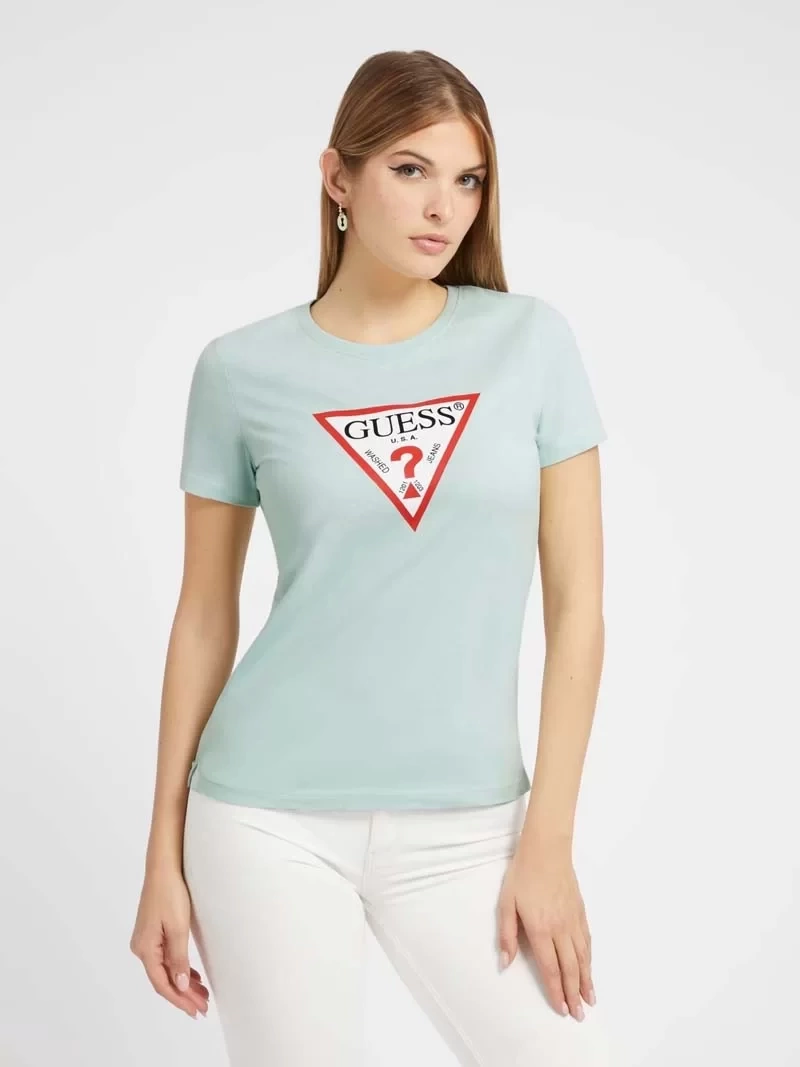 Guess Üçgen Logolu T-Shirt Kadın