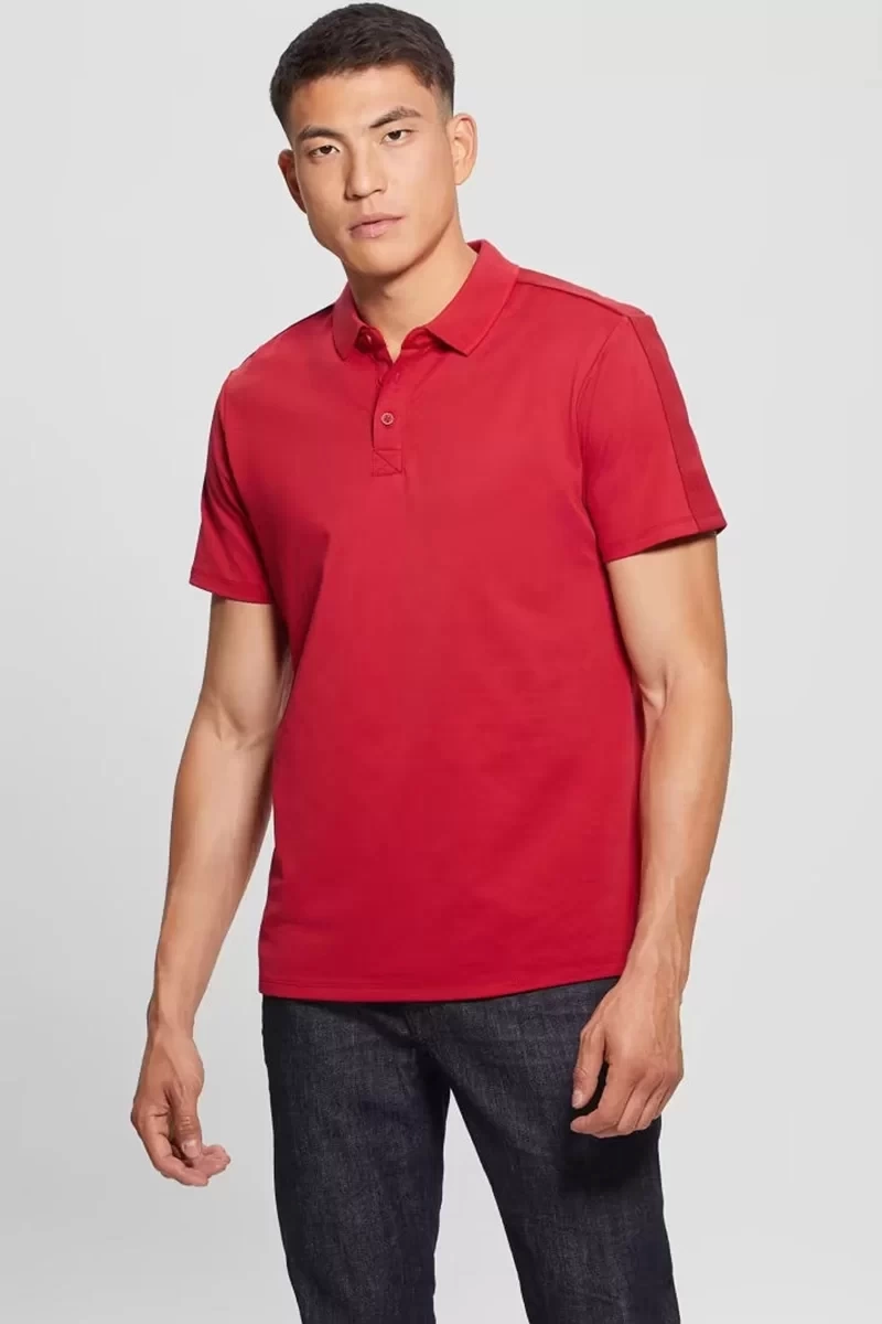 Guess Erkek Kırmızı Polo Yaka T-Shirt