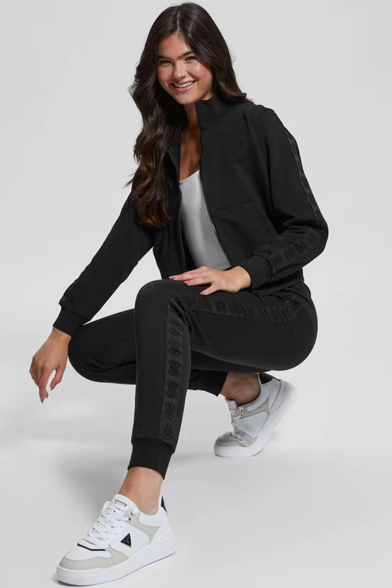 Guess Kadın Siyah Staıge Full Zıp Sweatshirt