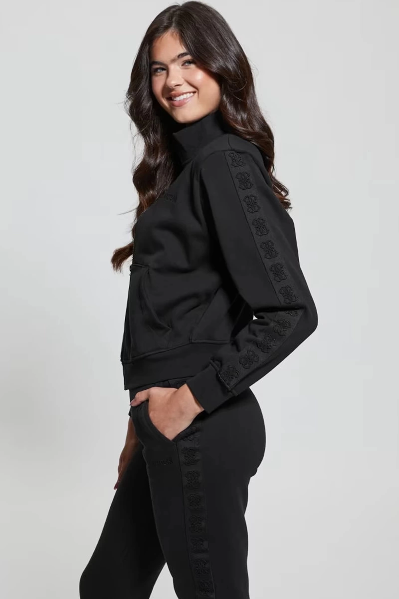 Guess Kadın Siyah Staıge Full Zıp Sweatshirt